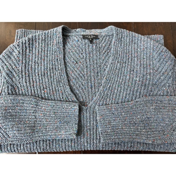 Rag & Bone Women's Eco Donegal V-Neck Sweater in Blue, Size Small - Picture 11 of 12